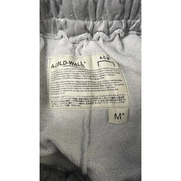 A-COLD WALL*  GRAY WASHED OVERDYED SWEATPANTS - Picture 8 of 8